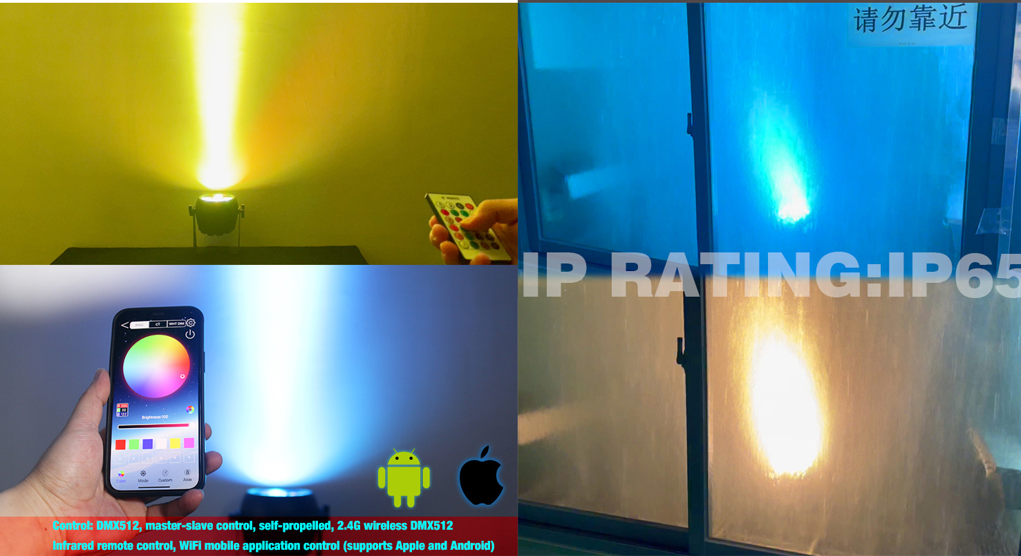 IP65 6*20W Uplights Battery Wireless Wedding Party Dj Par Light