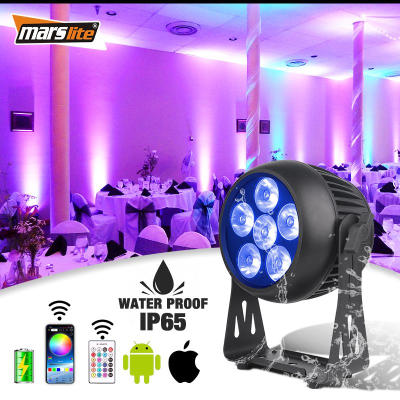 IP65 6*20W Uplights Battery Wireless Wedding Party Dj Par Light