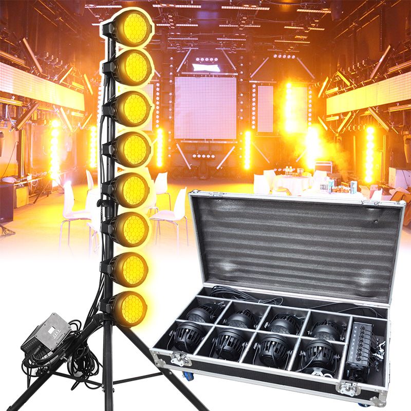 IP65 800W LED Audience Blinders Dj Light Bar Amber+Warm White+RGB Dj Concert Lights Stand for Dj