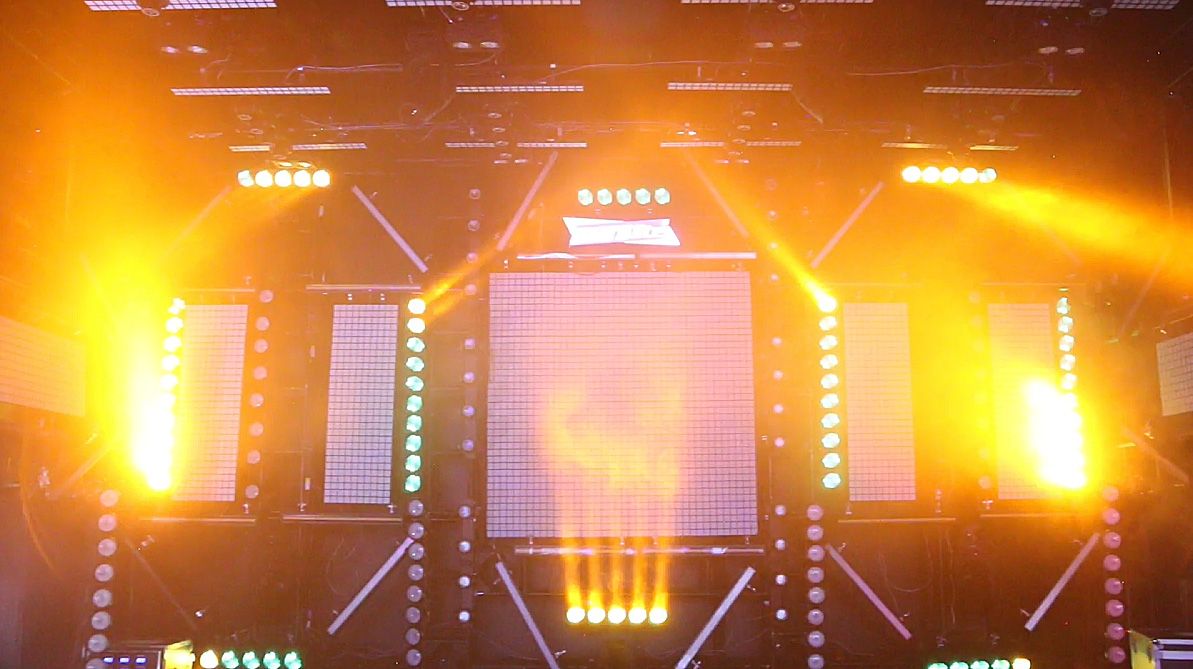5x100W Amber+Warm White+RGB Blinder Lights+Ring Effect Led Strobe Light