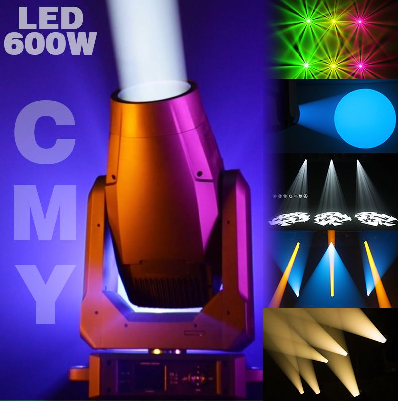 600W LED Beam Spot Wash CTO+CMY Moving Head Light for Concert Theatre Event Stage